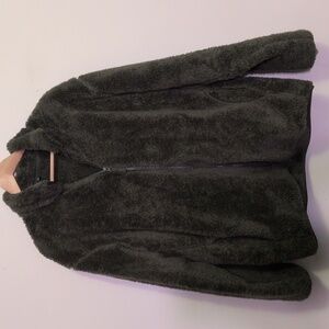Uniqlo Cozy Green Teddy Jacket
